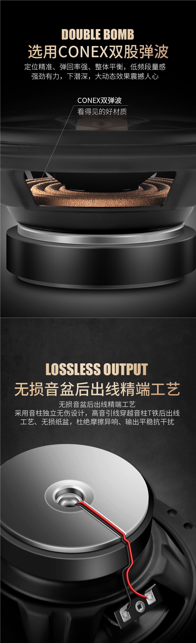 Car audio 4-inch 5-inch 6inch 6.5inch coaxial full-range high, mid, and bass car speaker non-destructive modification kit