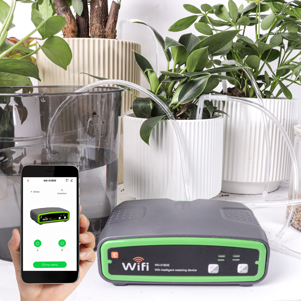 WIFI inteligente bomba doble dispositivo de riego automático teléfono móvil control remoto Dispositivo de riego balcón flor jardinería riego en maceta