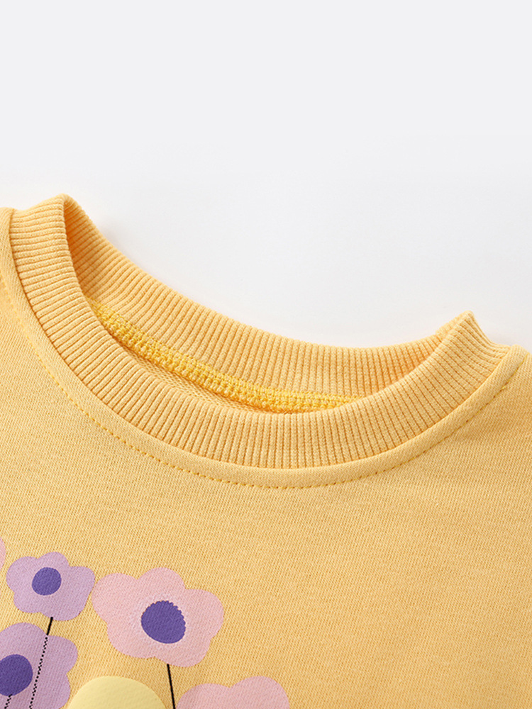Malwee niñas suéter de otoño nuevo estilo europeo y americano para niños casuales de estilo extranjero niñas de cuello redondo camisa de manga larga