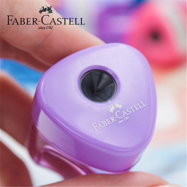 Alemán Faber-Jia 1831 triángulo matriz de puntos doble agujero con autobloqueo sacapuntas niños estudiante boceto