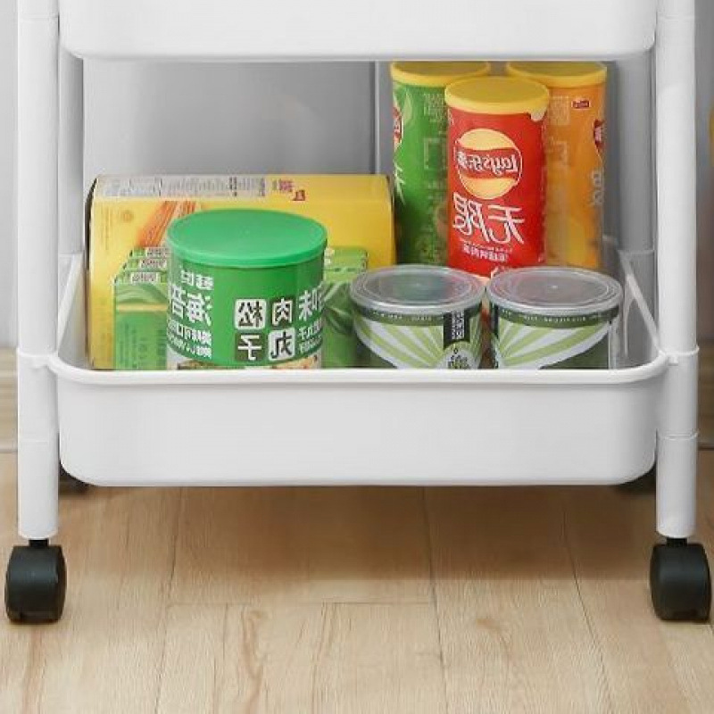 トロリー収納ラック床置きバスルーム多層キッチンモバイルスナック野菜寝室ベッドサイド収納収納ラック|undefined