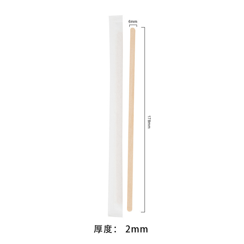 Barras de café desechables al por mayor 100 packs de madera batida 500 packs