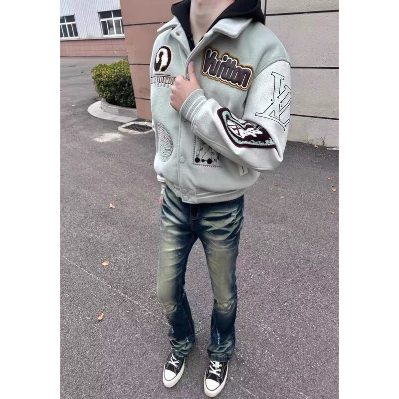 Niu Wang's New Summer Style Dark Blue Men's Loose Straight-Leg Jeans, Heavy Wash Selvedge Denim Fabric