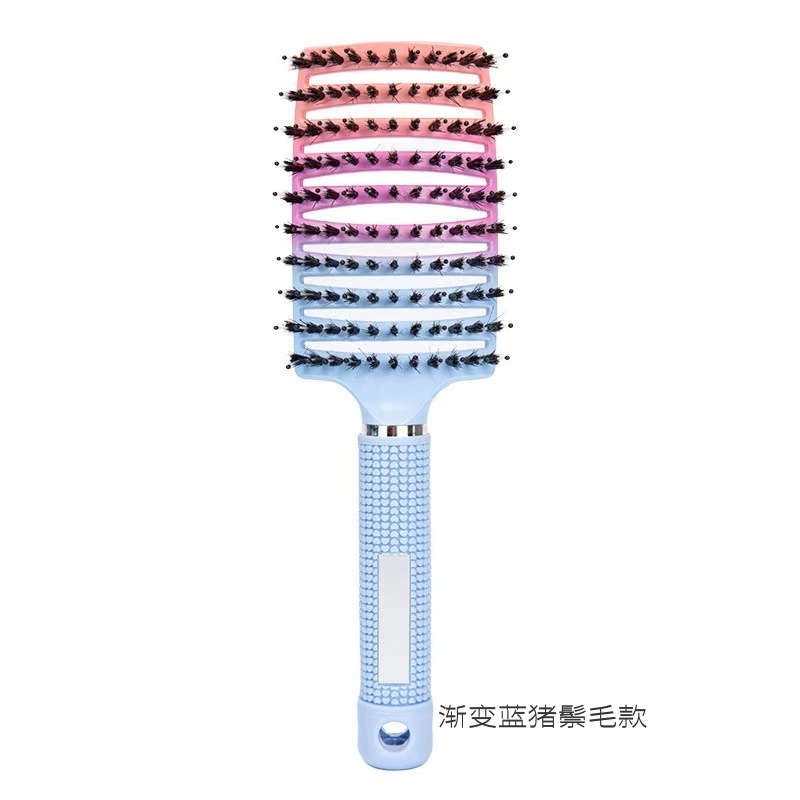 クロスボーダーの人気豚のたてがみの毛の大きいカーブの櫛のふわふわしているカールの形の櫛の静電気防止の美容の櫛の家庭用の順髪のマッサージの櫛|undefined