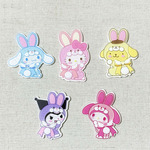 【大号】新款兔耳朵三丽鸥可爱发夹冰箱贴diy饰品胸针发饰品配饰