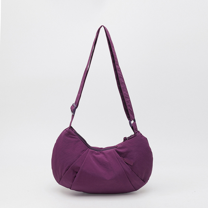 Bolso de mujer Waffle Nylon bolso de medio mes bolsa casual de moda versátil gran capacidad de hombro mochila bolso de bolsas image 15
