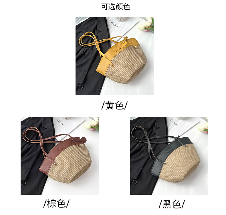 Korean casual fashion straw woven portable handbagspicture28