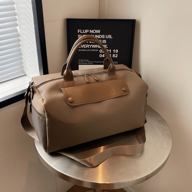 Travel Bag Large Capacity Korean Style Fitness Bag Travel and Accommodation Lightweight Luggage Independent Shoe Storm Water-repellent Shoulder Bag Travel Bag Large Capacity Korean Style Fitness Bag Travel and Accommodation Lightweight Luggage Independent Shoe Storm Water-repellent Shoulder Bag