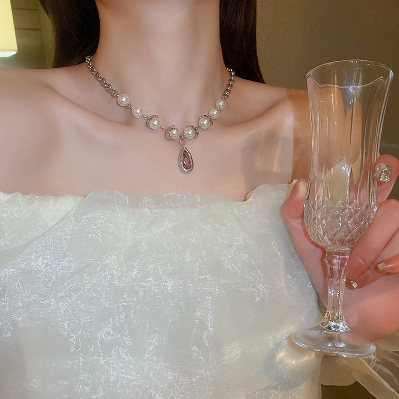 Goutte D&#39;eau Incrustée De Perles Mode Nouvelle Chaîne De Clavicule En Gros display picture 4