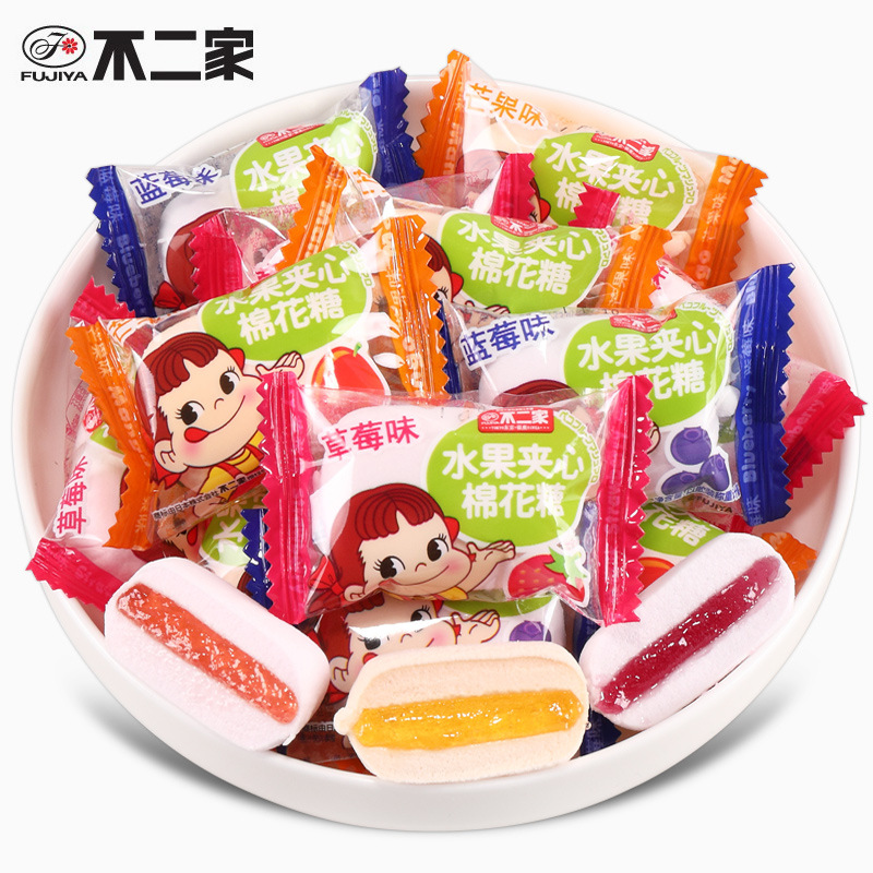 Uniqlo Cotton Candy Fruit Flavor Filled Soft Candy Bulk Wedding Confetti Wholesale Children's Leisure Share Snack