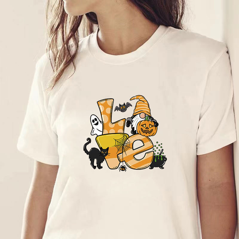 亚马逊货源万圣节烫画现货 衣服印花图案烫印logo高弹耐水洗烫标|undefined