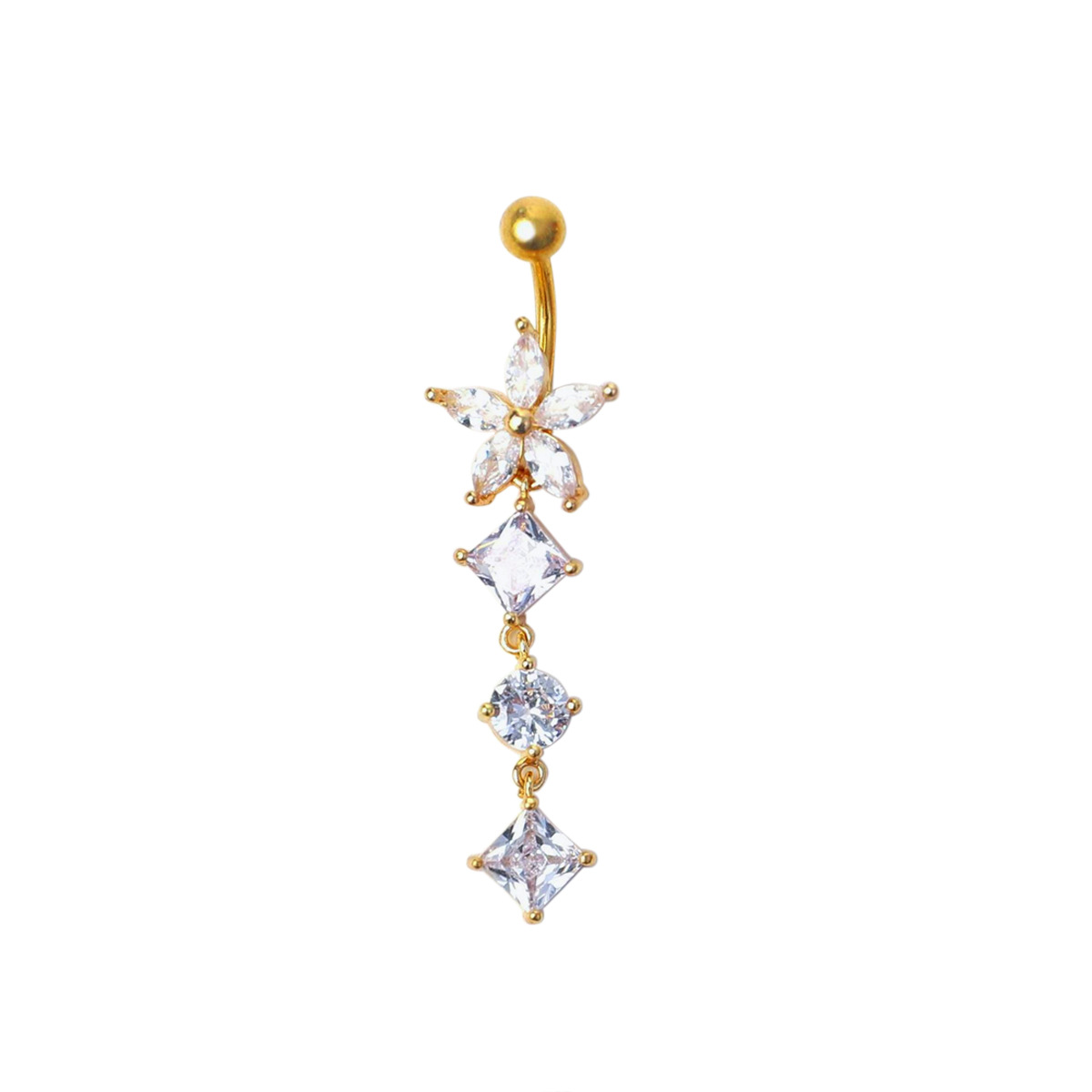 Exquisite Star-shaped Geometric Belly Button Ring For Women_voghion.com