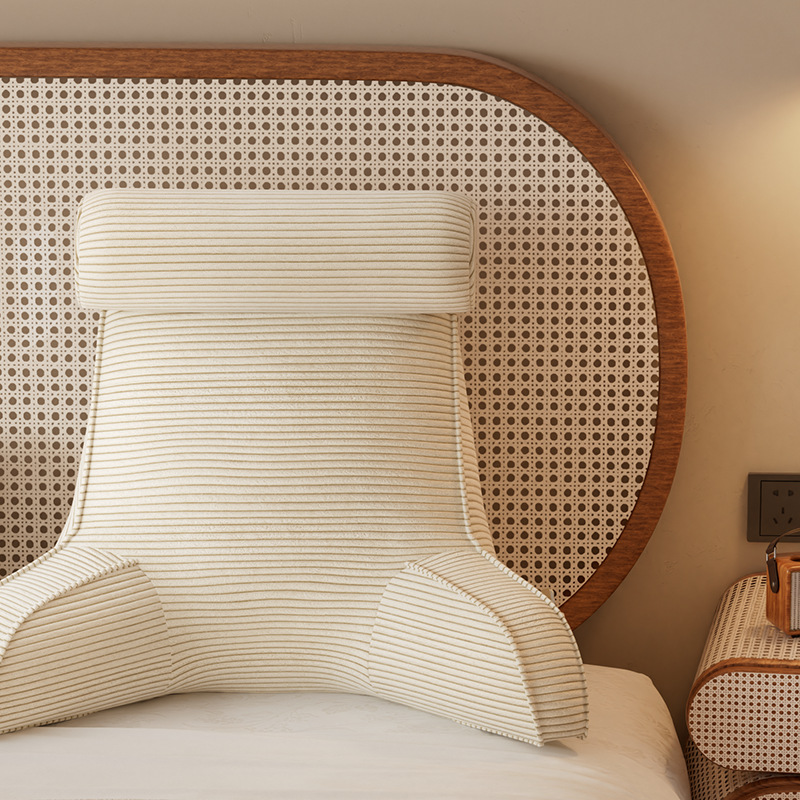 요추베개쿠션-코듀로이-밀크화이트