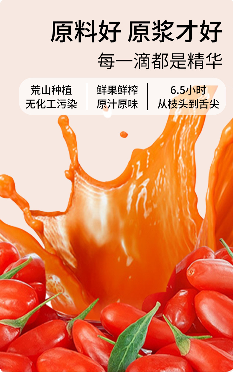 Black Goji Berry Puree Juice Sachets Ready to Eat Herbal Drink 30ml x 10 overview