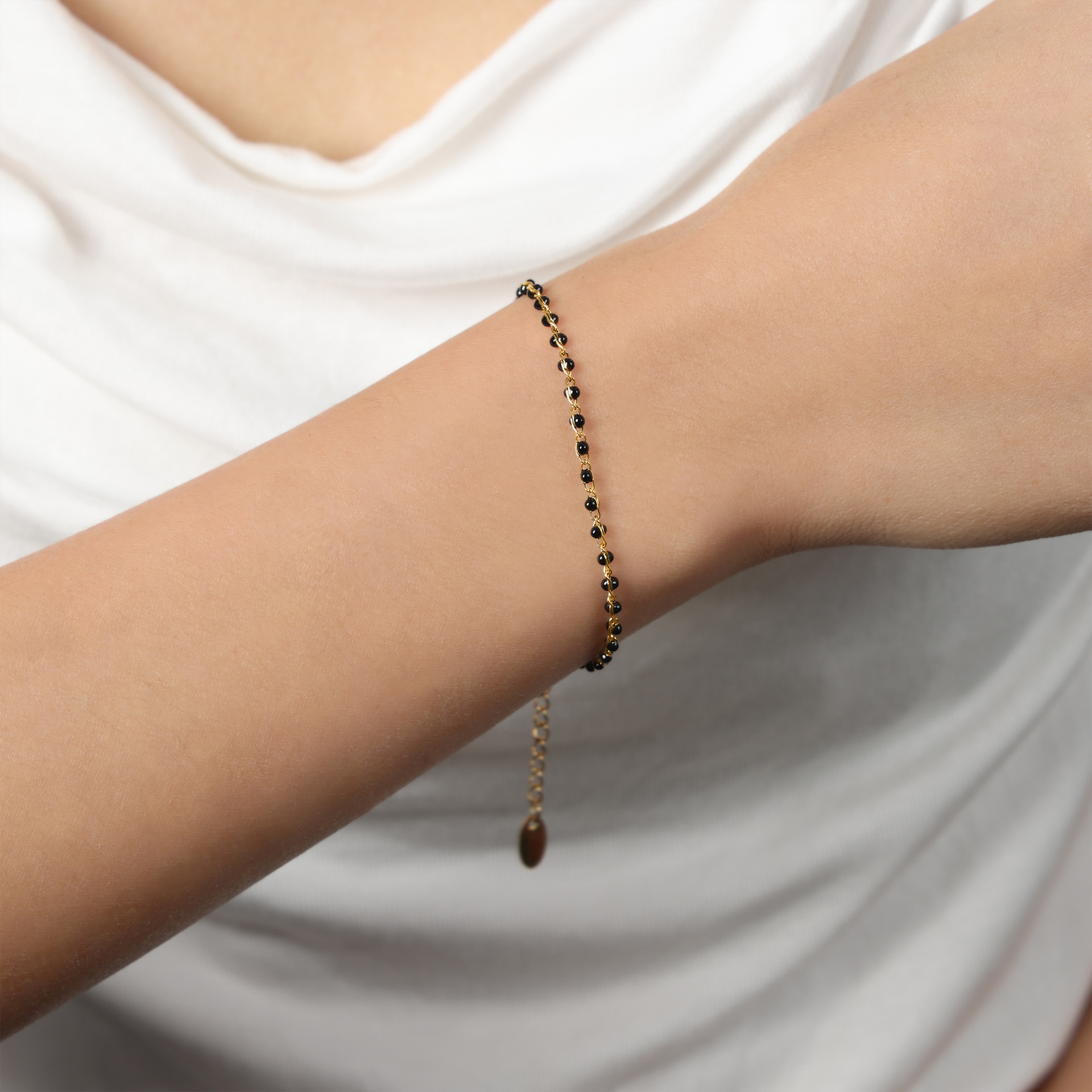 Luz de lujo personalidad nicho color eje colorido goteo collar de aceite de titanio acero todo fósforo de hadas temperamento pulsera joyería de moda para las mujeres