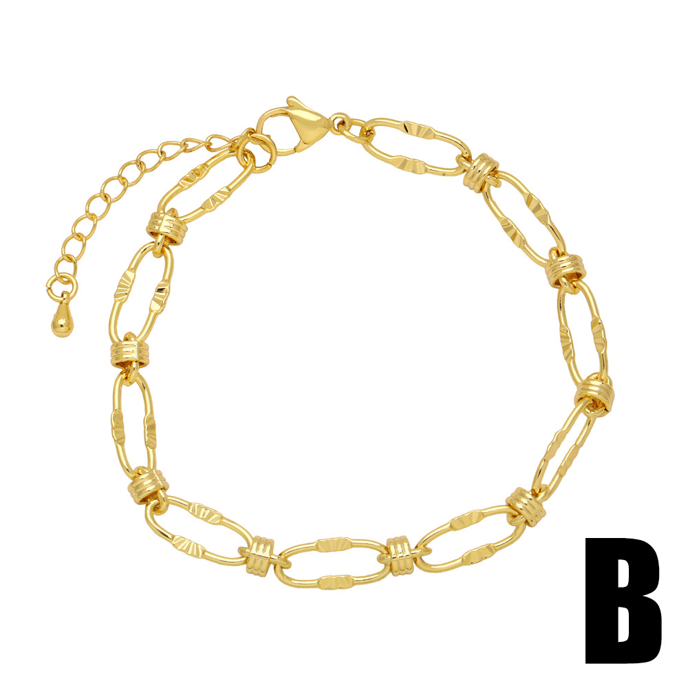 Fashion Geometric Copper Plating Bracelets 1 Piece