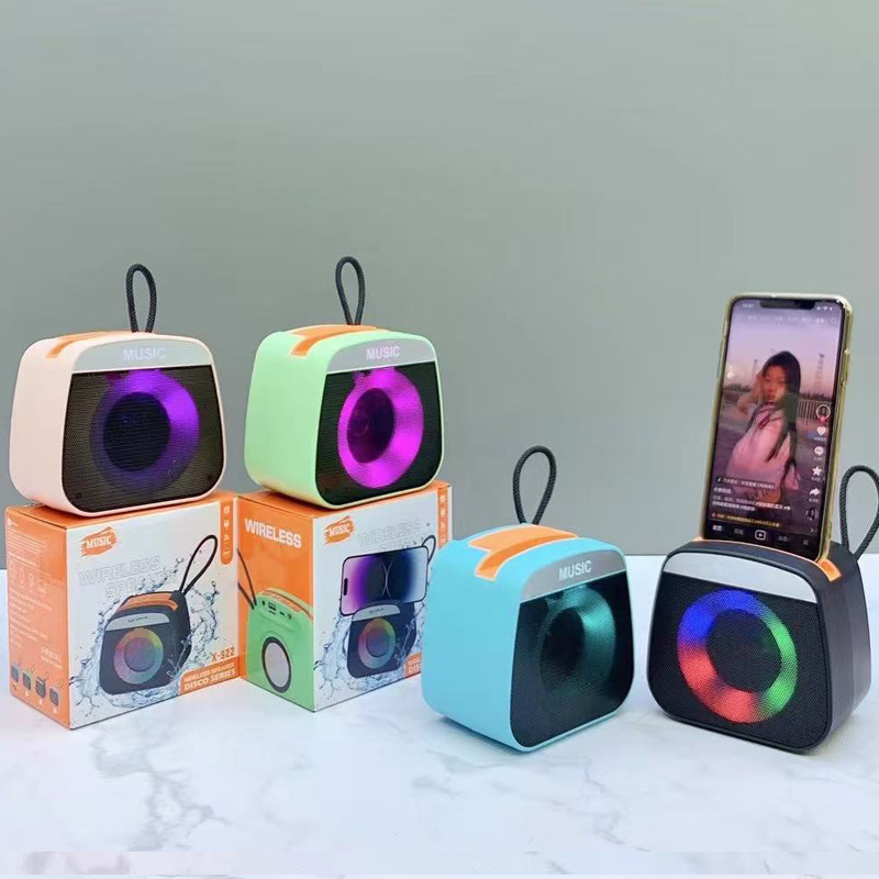 便携式蓝牙音箱高颜值氛围灯户外家用低音炮大功率迷你音响小钢炮|undefined