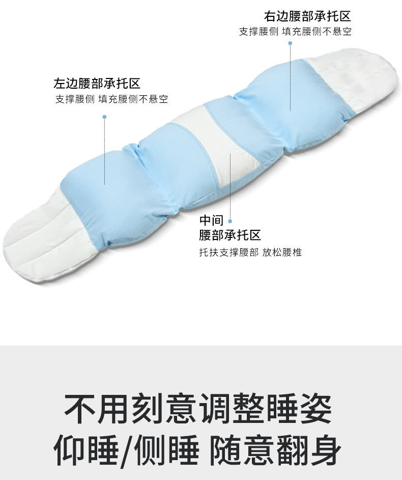 Cloud-Soft Sleep Lumbar Support Pillow Waist Cushion for Supine Sleep Home Daily Back Support quality and texture