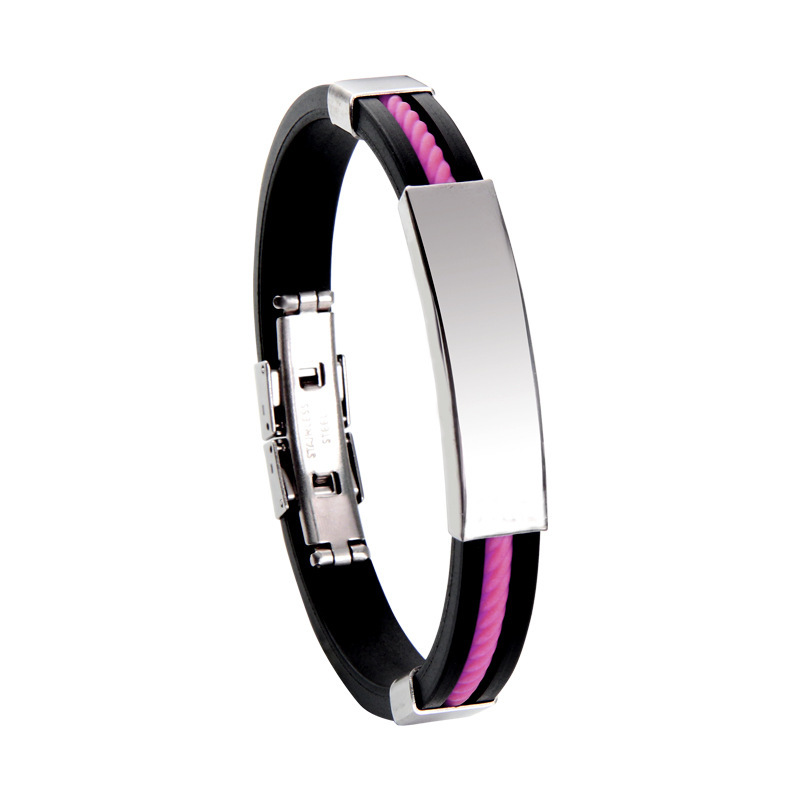 Yiwu joyería pequeña al por mayor botón de mariposa de verano pulido transfronterizo un hombre y una mujer joyería pequeño producto pulsera de acero inoxidable