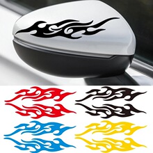 摩托车火焰贴对装 后视镜火焰车贴 火焰图腾火苗装饰改装汽车贴纸