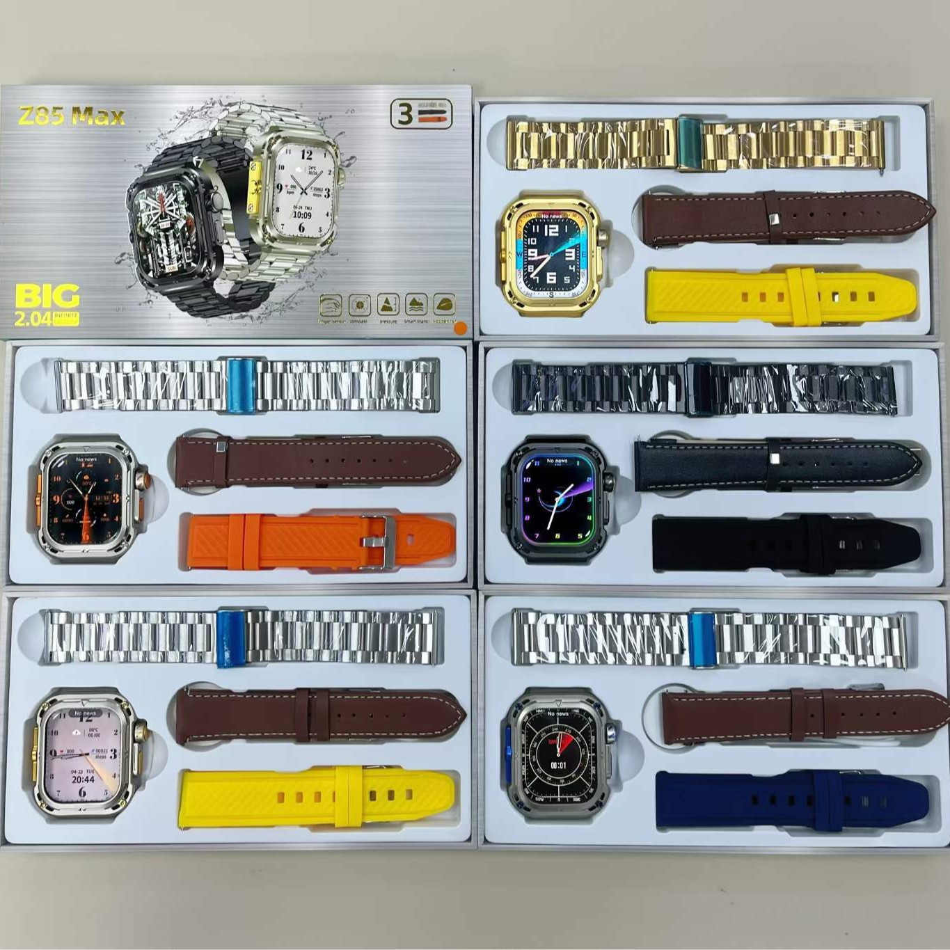 Reloj inteligente Z85 Max con llamadas Bluetooth, pantalla de 2.01 pulgadas, monitor de frecuencia cardíaca y oxígeno en sangre, resistente a tres elementos (agua, polvo y golpes) para exteriores + notificaciones push. image 4