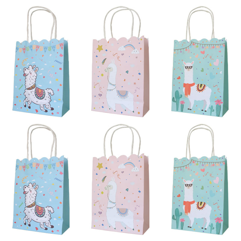New Creative Tote Bag Alpaca Tote Bag Sheep Animal Party Gift Paper Bag Gift Tote Bag Wholesale