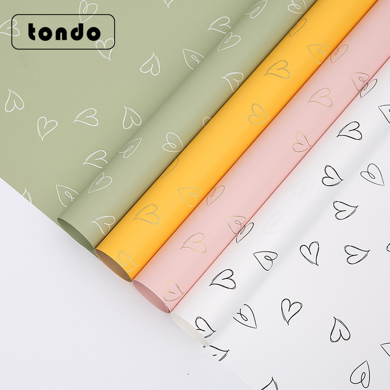 Papel de embalaje de flores para amor transfronterizo, papel Ouya, papel de embalaje de ramo impermeable, pieza completa al por mayor
