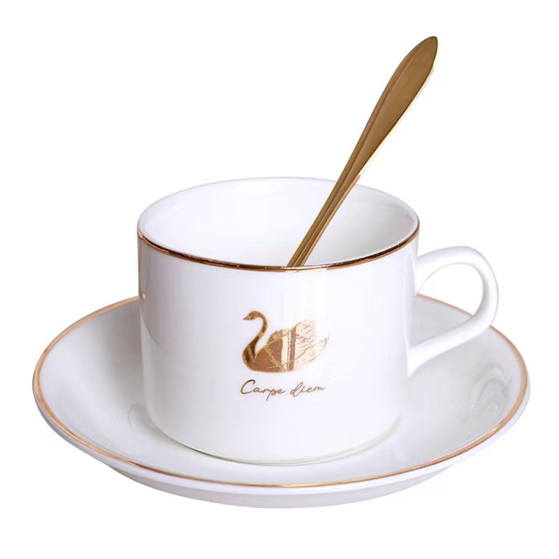 Taza de cerámica europea, taza de café, taza de café simple, taza de café doméstica, taza de café de lujo pequeña, taza de café latte de cerámica