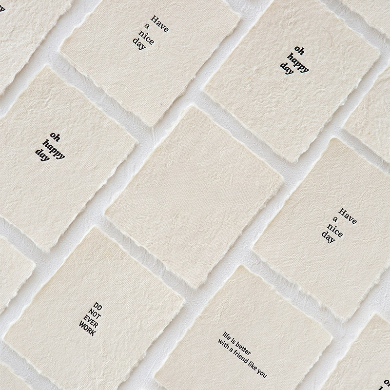 Minimalist Style Artistic English-Style Cards with Rough Edges, Nail Art, Jewelry, Photography Props, Background Decorations, and Ornaments