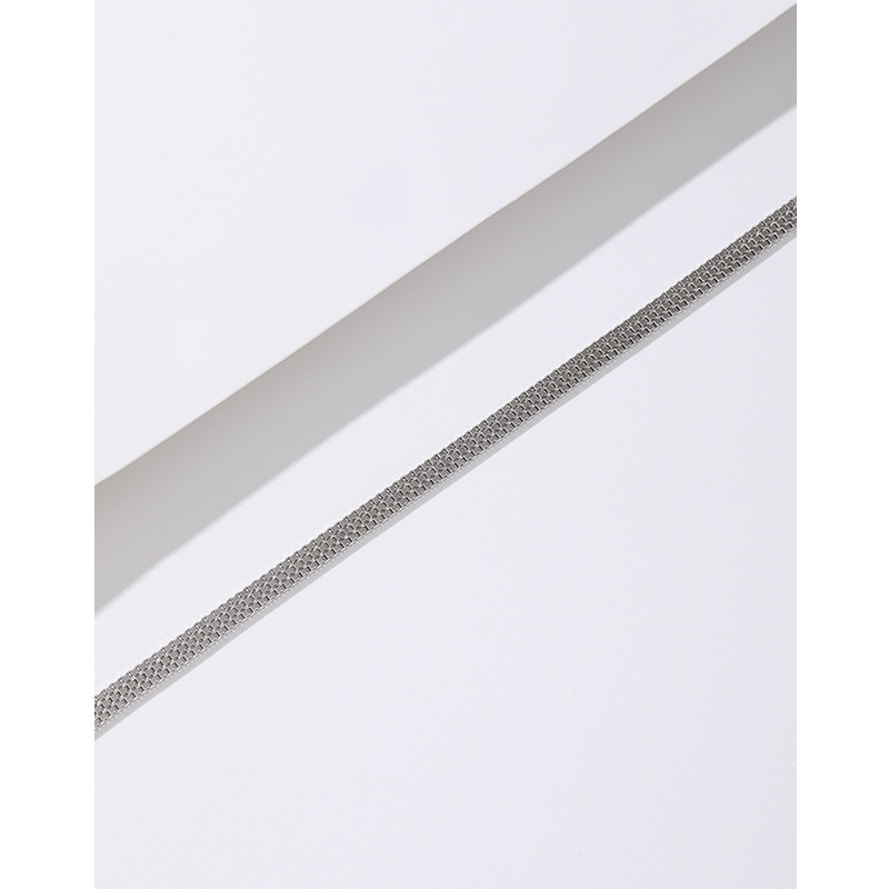 Pulseras de cadena de caja de plata 925 mujeres de verano nicho de moda coreana simple de alta calidad pulseras de plata joyas de brazalete