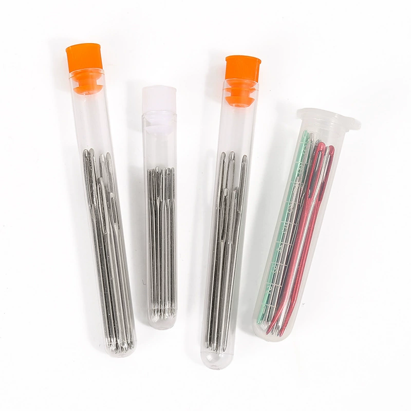 Инструменты для ручного вязания «сделай сам», иглы для ручного шитья, набор игл с тупой головкой и большим ушком, пластиковая бутылка, швейная игла для шерсти