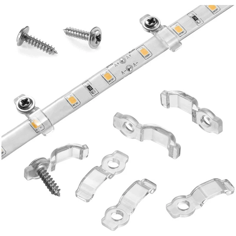 Гибкая Светодиодная лента фиксирующая Пряжка COB полоса 8 мм голая доска клип прозрачная карта