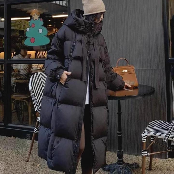 白鸭绒女轻奢新国标保暖连帽过膝长款时尚冬季加厚女款8892|undefined