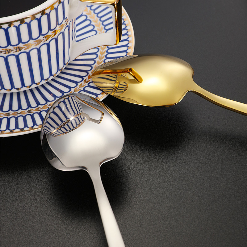 Simple ins estilo 304 vajilla de acero inoxidable cuchara de café occidental comida cuchillo tenedor cuchara espejo cuchillo tenedor venta al por mayor vajilla traje