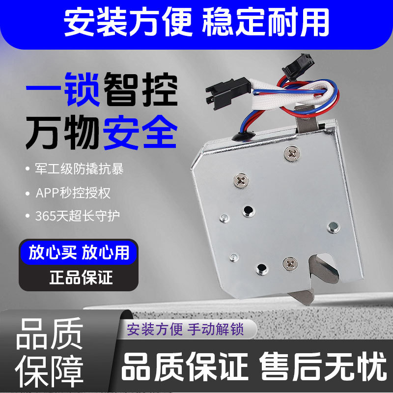 重型电控锁电子锁电磁充电柜专用新能源充电桩12V24V智能锁