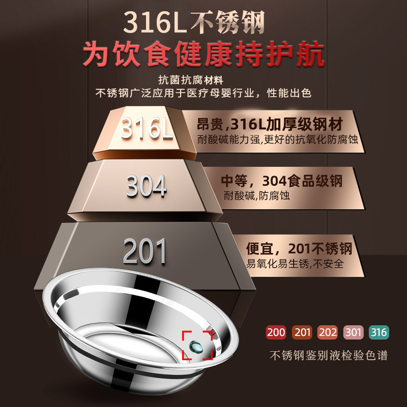 Small soup bowl stainless steel for home use