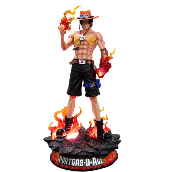 One Piece Gk Fire Fist Ace Dream Ace Large Statue Animation Figure Model Ornament 70cm