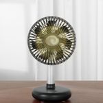 新款可伸缩自动摇头桌面风扇USB充电学生宿舍便携可调节角度风扇