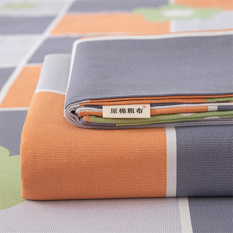 Sábana de tela gruesa vieja de algodón grueso pieza individual 100 lino de algodón, sábana de verano, sábana de dormitorio, juego de tres piezas, doble individual