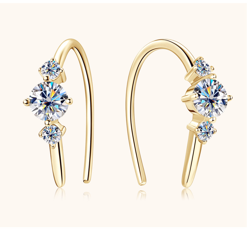 Pendientes de Diamantes Mosanj Elegantes