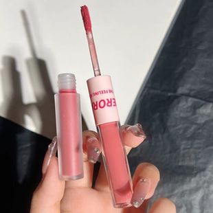 [Mirror Matte] Double Lip Glaze Bright Water Light Low Saturated Lip Mud False Plain Lipstick White Student