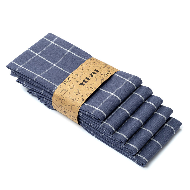 Cross-Border Label-Attached Dropshipping Service for Royal Blue Fabric Plaid Kitchen Towels, Cleaning Cloths, Tablecloths, Pure Cotton Absorbent Striped Tea Towels Cross-Border Label-Attached Dropshipping Service for Royal Blue Fabric Plaid Kitchen Towels, Cleaning Cloths, Tablecloths, Pure Cotton Absorbent Striped Tea Towels