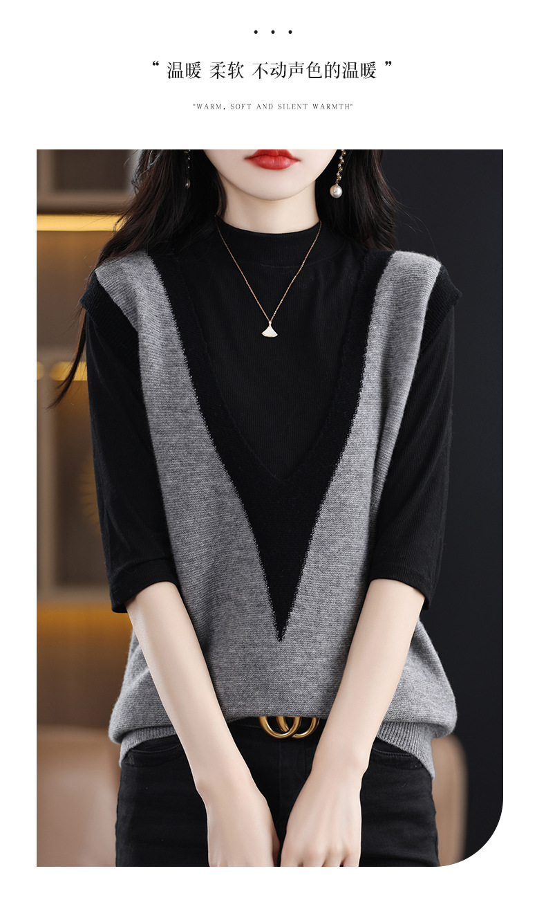 A5751 1530K ÁO LEN NỮ QINTDCA ÁO LEN MÙA XUÂN THU ĐÔNG CỔ CHỮ V THỜI TRANG NỮ G04 SẢN PHẨM MỚI