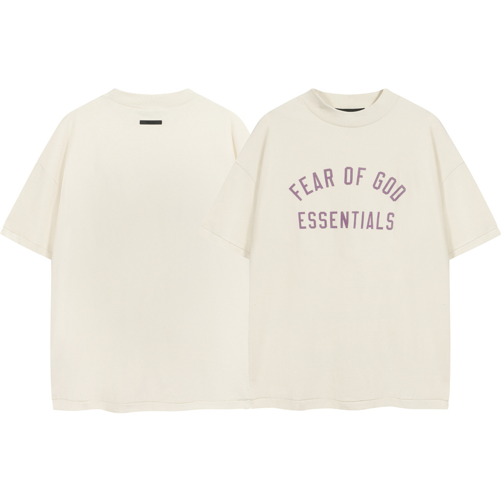 ESSENTIALS nuevo estilo de verano americano de moda casual letras impresas camiseta de manga corta para hombres y mujeres parejas