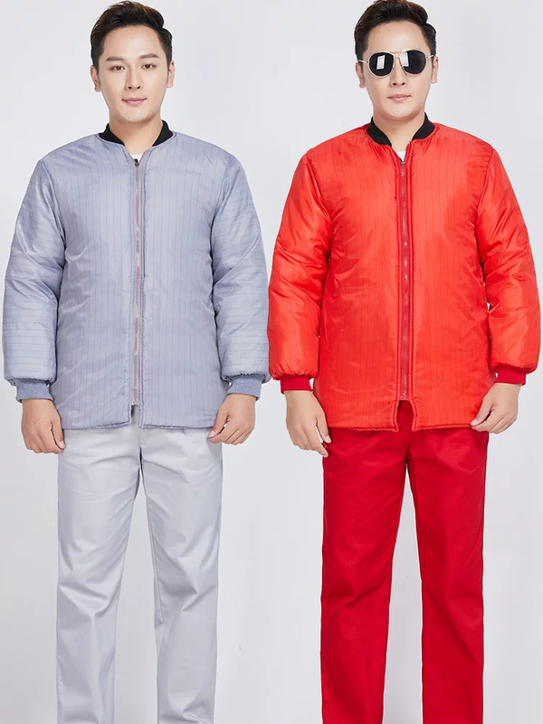加油站防静电工作服棉服防寒加厚活里活面中石化加气站劳保服棉袄|undefined