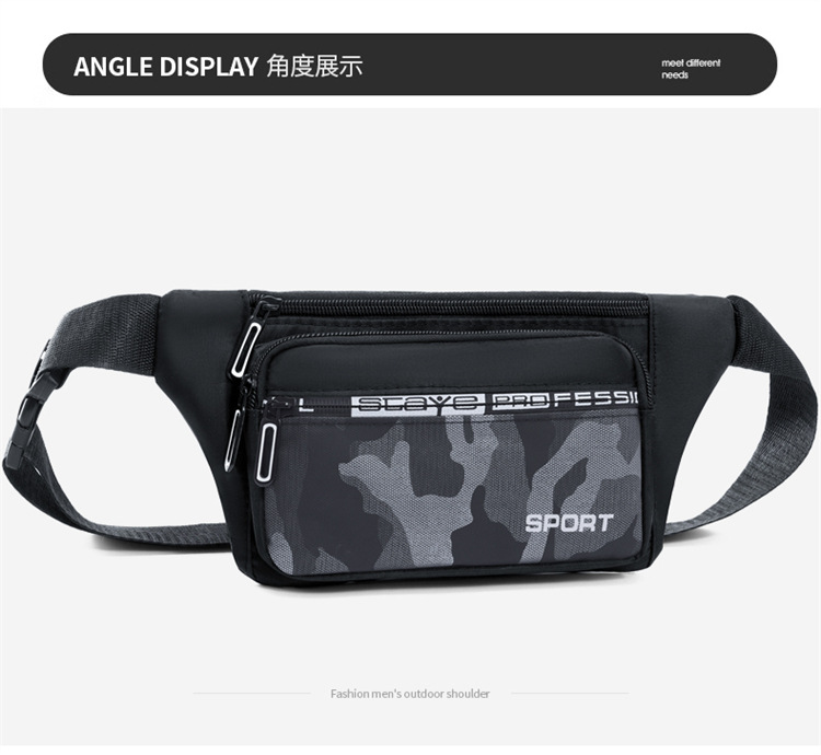 Crossbody bag, men's waist bag, ins trendy Japanese men's single-shoulder bag, 2024 new men's bag, Oxford fabric mobile phone chest bag undefined
