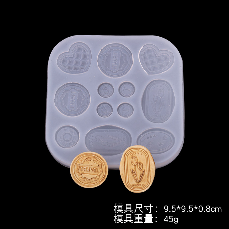 Postre galletas caramelo vintage botón molde de silicona alimentos y jugar epoxi arcilla cerámica suave decoración la torta