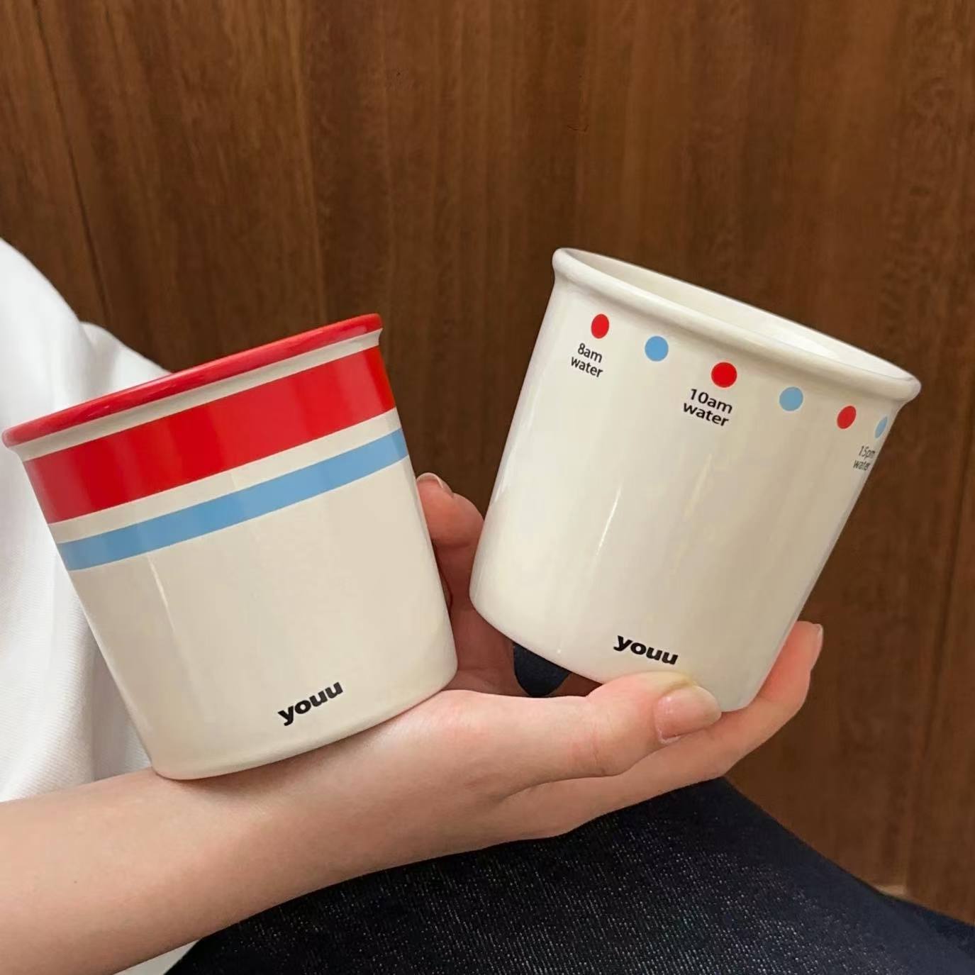 小众创意杯子陶瓷杯字母高颜值马克杯办公室家用情侣喝水杯咖啡杯