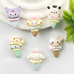 漫画の甘い筒のサンリオのdiy樹脂の部品の手作りのヘアピンの携帯のケースのキーは冷蔵庫を掛けてアクセサリーの材料を貼ります。