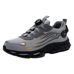 Safety Shoes Anti-smashing and Anti-piercing Four-season Rotating Button Cross-border Breathable Lightweight Comfortable Steel Toe Safety Work Shoes